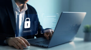 Personal data protection and secured internet access.Personal information security,encryption and secure access.Cyber security concept